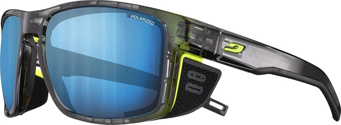 Julbo Shield schwarz durchscheinend glänzen-gelb/blau spectron hd4