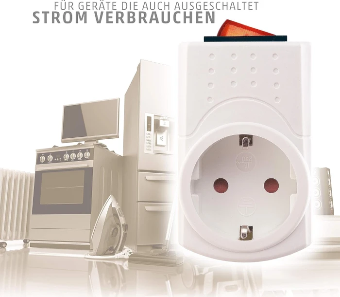 REV Ritter Zwischenstecker Steckdose mit Schalter, 1-fach