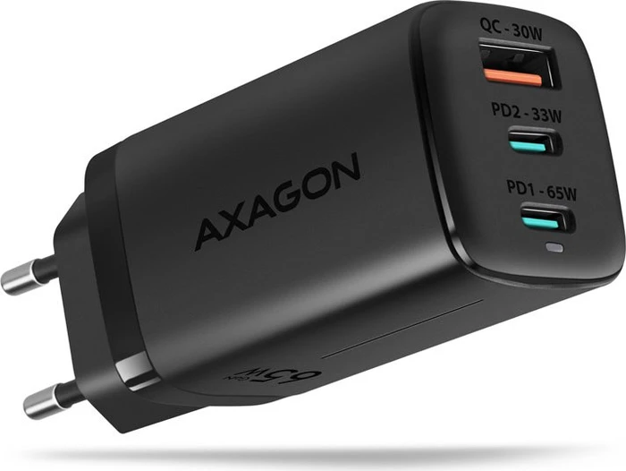 Axagon ACU-DPQ65 QC4 + USB-C PD Wall Charger schwarz