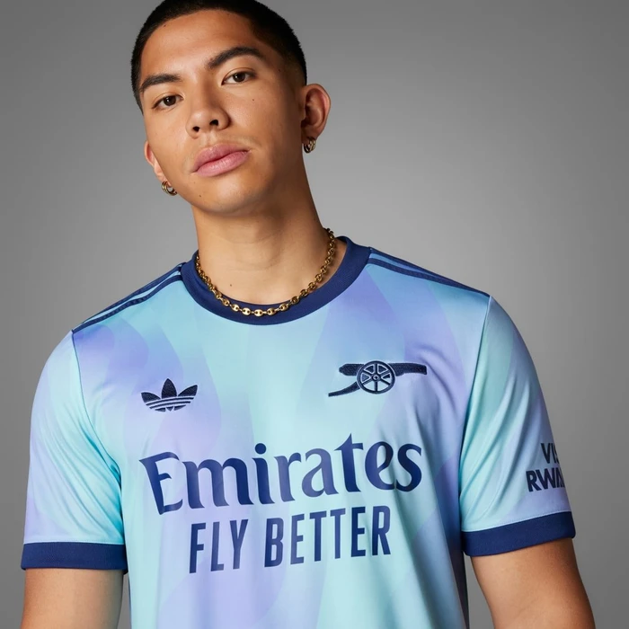 adidas Arsenal 2024/2025 Ausweichtrikot clear aqua/light flash purple (Herren)