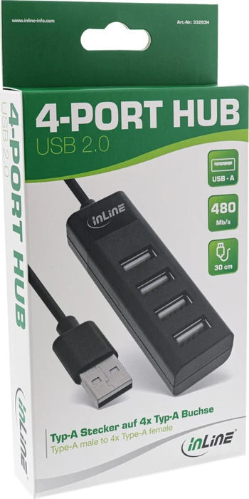InLine USB 2.0 USB-Hub, USB-A 2.0 [Stecker]