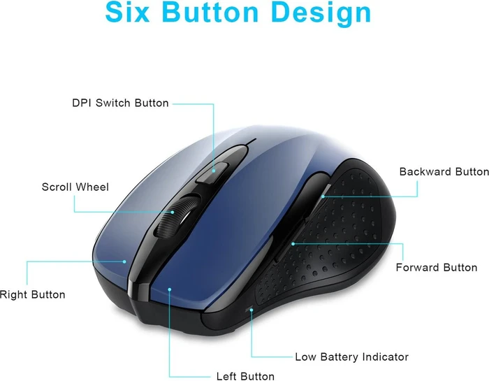 TeckNet Pro 2.4G Wireless, blau, USB