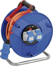 Brennenstuhl Garant G CEE 2 Camping-/Maritimkabeltrommel, CEE 230V/16A auf 2x CEE 230V/16A, 25m, IP44, H07RN-F 3G2,5
