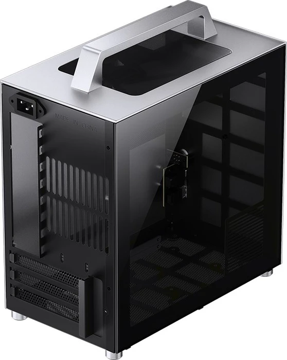 Jonsbo T8 PLUS Silver, silber, Glasfenster, Mini-ITX
