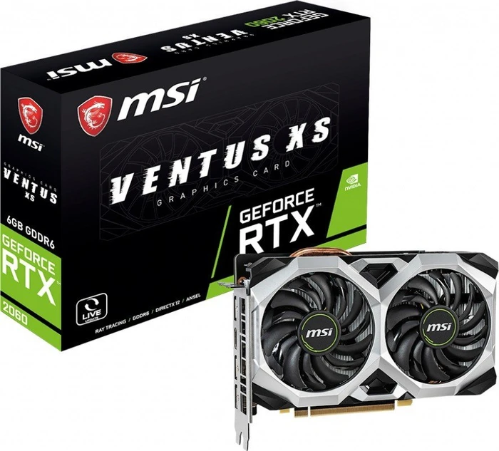 MSI GeForce RTX 2060 Ventus XS 6G, 6GB GDDR6, HDMI, 3x DP