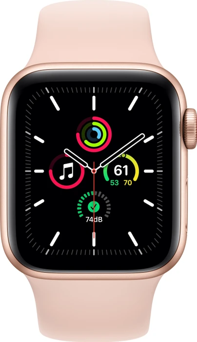 Apple Watch SE (GPS + Cellular) 40mm gold mit Sportarmband sandrosa