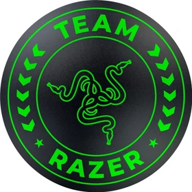 Razer Team Razer Floor Mat Bodenschutzmatte, schwarz/grün, rund