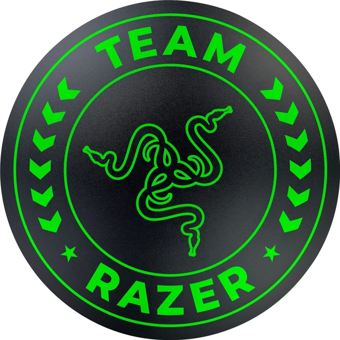 Razer Team Razer Floor Mat Bodenschutzmatte, schwarz/grün, rund
