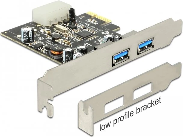 DeLOCK 2x USB-A 3.0, PCIe 2.0 x1