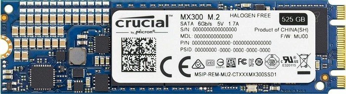 Crucial MX300 525GB, M.2 2280 / B-M-Key / SATA 6Gb/s