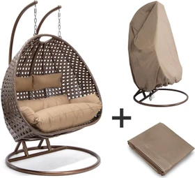 Home Deluxe Twin Hängesessel braun