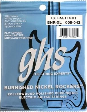 GHS Burnished Nickel Rockers Extra Light