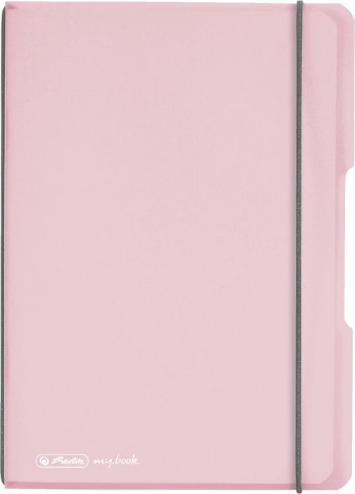 Herlitz my.book flex Notizheft, A5, Lineatur 5, Kunststoff-Cover, rose, 40 Blatt