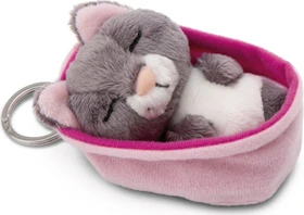 Nici Sleeping Pets Katze Schlüsselanhänger 8cm grau