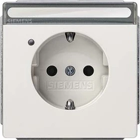 Siemens DELTA style Schuko-Steckdose Betriebsanzeige, titanweiß