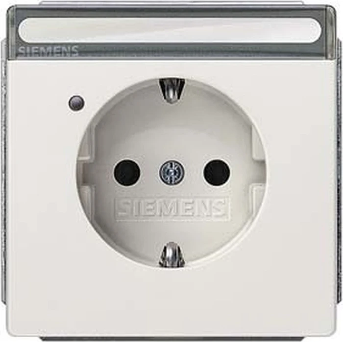 Siemens DELTA style Schuko-Steckdose Betriebsanzeige, titanweiß