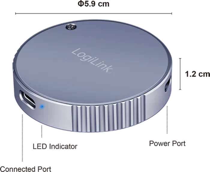 LogiLink Magnetic M.2 NVMe SSD Enclosure, USB-C 3.1