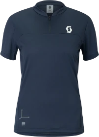 Scott Vertic Zip Trikot kurzarm dark blue (Damen)