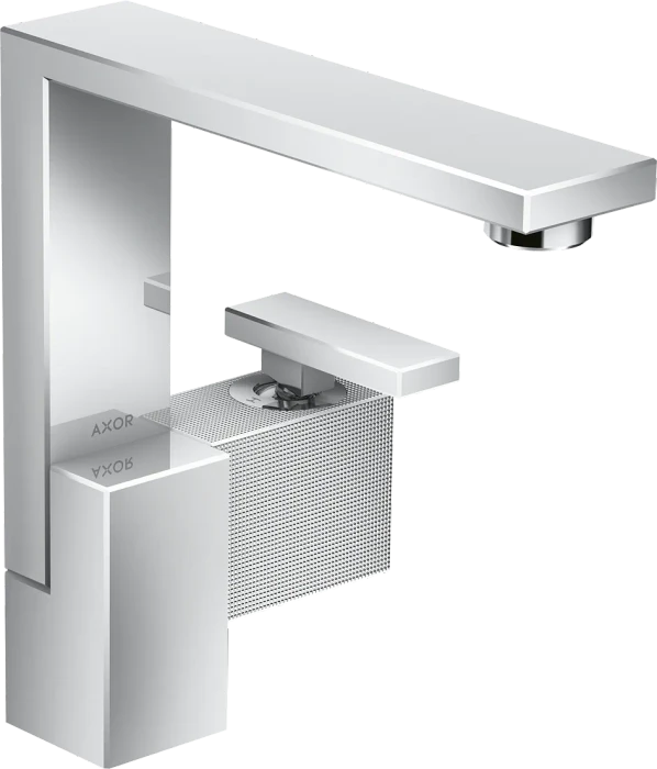 Hansgrohe AXOR Edge Einhebel-Waschtischmischer 190 mit Push-Open Ablaufgarnitur diamantschliff chrom