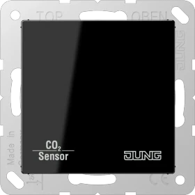 Jung KNX CO2-Sensor 2-fach schwarz, Multisensor (CO2 A 2178 BF SW)
