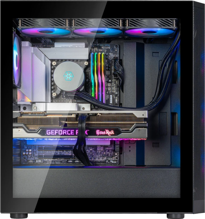 SilverStone Fara 514X, schwarz, Glasfenster