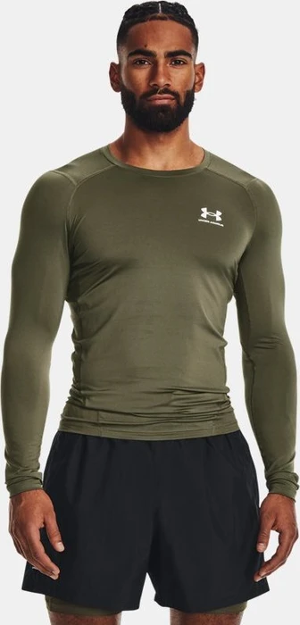 Under Armour HeatGear Armour Funktionsshirt langarm marine od green/white (Herren)