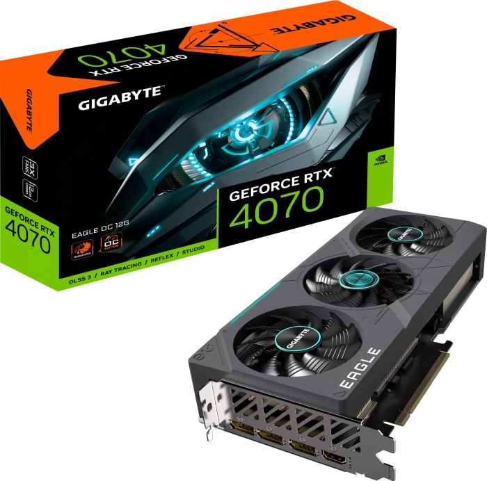 GIGABYTE GeForce RTX 4070 Eagle OC 12G, 12GB GDDR6X, HDMI, 3x DP