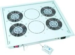 Triton Lüfterblech für Boden/Dach, 4 Ventilatoren, hellgrau