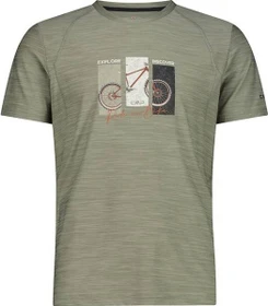 CMP Stretch Jersey Funktionsshirt kurzarm sage melange (Herren)