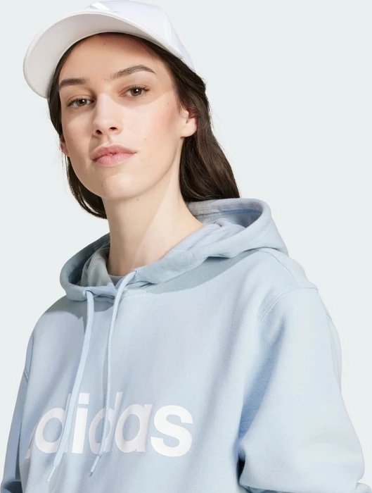 adidas Essentials Linear Hoodie wonder blue (Damen)