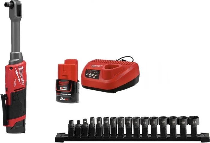 Milwaukee M12 FPTR-202X Fuel Akku-Ratschenschrauber inkl. Koffer + 2 Akkus 2.0Ah