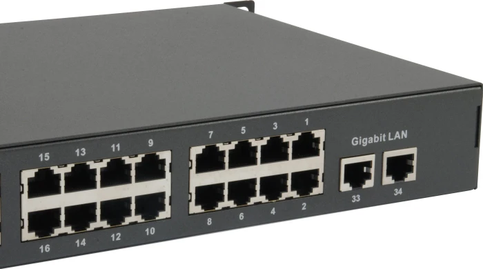 LevelOne FGP-3400 Rackmount Switch, 34x RJ-45, 380W PoE+