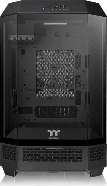 Thermaltake The Tower 300 Black, schwarz, Glasfenster