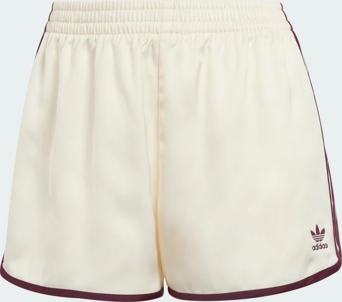 adidas Adicolor 3-Streifen Sprinter Laufhose kurz cream white/maroon (Damen)