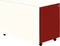 mauser Rollcontainer line, 570x800mm, 1x Utensilienauszug, 3x Materialschublade, reinweiß/rubinrot Vorschaubild