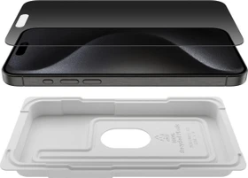 Belkin ScreenForce Tempered Glass Privacy Anti-Microbial Screen Protector für Apple iPhone 15 Pro Max