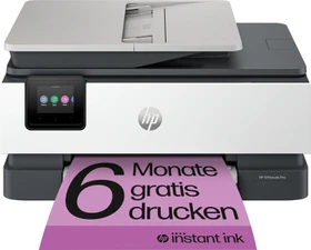 HP Officejet Pro 8124e All-in-One weiß/schwarz, Instant Ink, Tinte, mehrfarbig