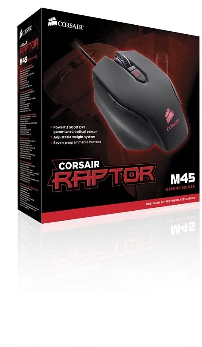 Corsair Raptor M45 Gaming Mouse, USB