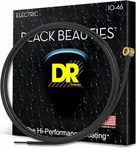DR Strings Black Beauties Electric Medium