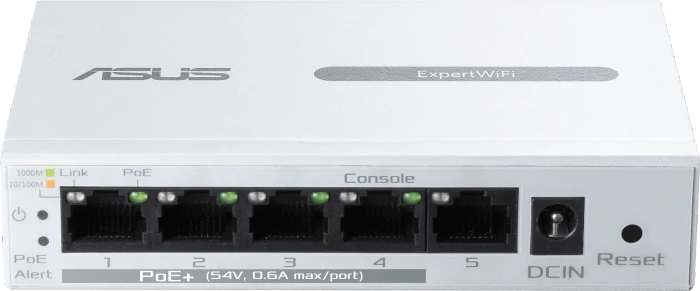 ASUS ExpertWiFi EBP15 Desktop Gigabit Smart Switch, 5x RJ-45, PoE+
