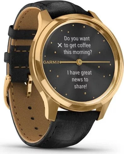 Garmin vivomove Luxe Aktivitäts-Tracker black embossed/24k gold