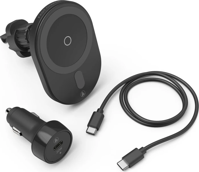 Hama kabelloses Auto-Handy-Ladegerät MagCharge Car FC15 schwarz