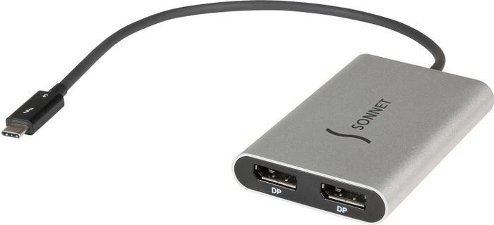 Sonnet Thunderbolt Dual DisplayPort Adapter, Thunderbolt 3 auf 2x DisplayPort 1.2