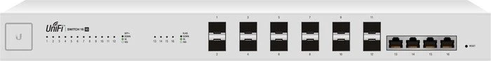 Ubiquiti UniFiSwitch 16 XG Rackmount 10G Managed Switch, 12x SFP+, 4x RJ-45