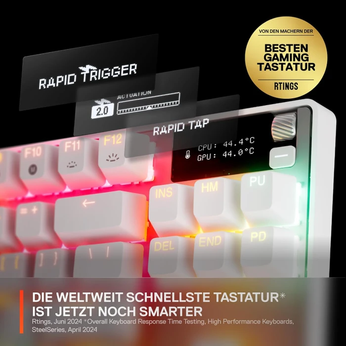 SteelSeries Apex Pro TKL Gen 3, weiß, OmniPoint 3.0, USB, DE