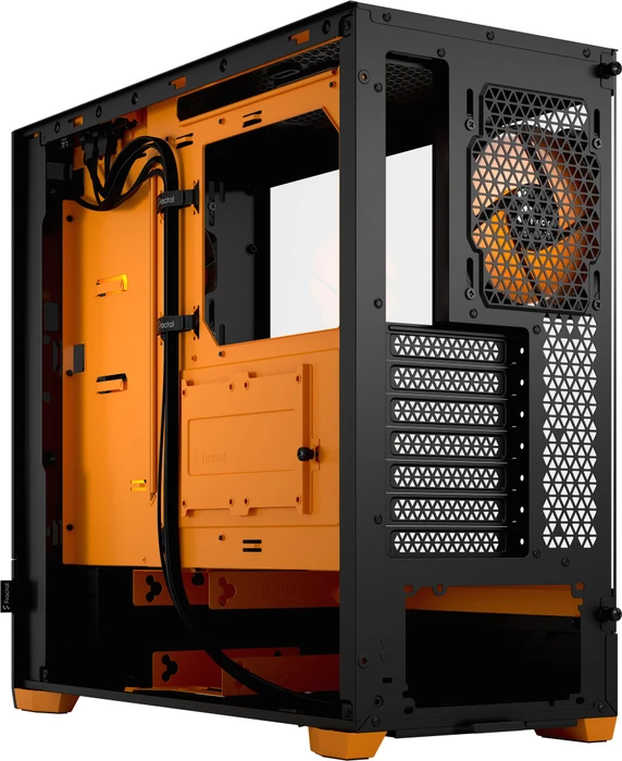 Fractal Design Pop Air RGB Orange Core TG Clear Tint, Glasfenster