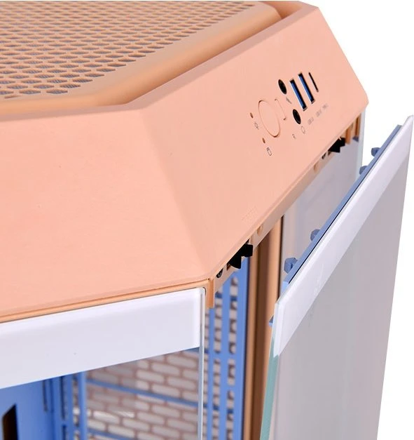 Thermaltake The Tower 300 Peach Fuzz, rosa, Glasfenster