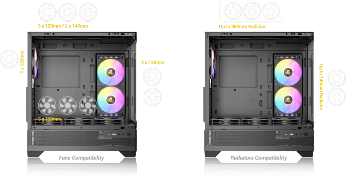 Antec CX700 RGB ELITE, schwarz, Glasfenster