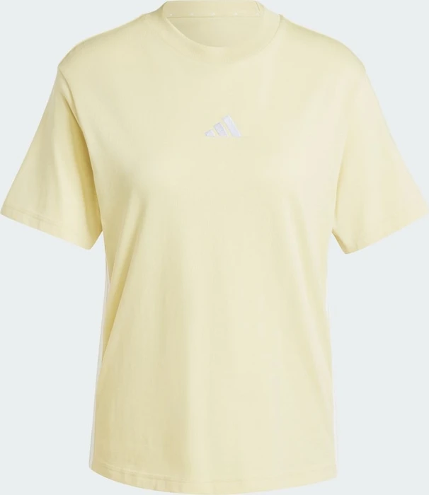 adidas Essentials 3-Streifen Cotton T-Shirt kurzarm powder yellow/white (Damen)