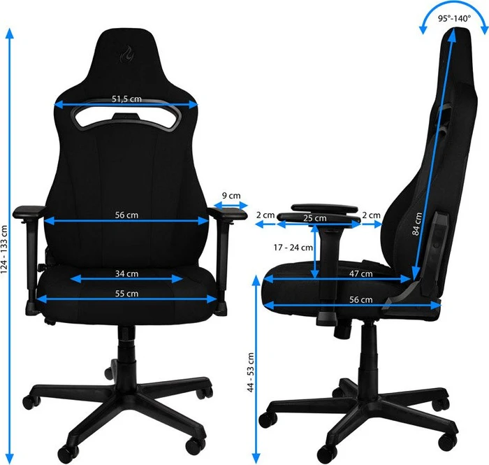 Nitro Concepts E250 Gamingstuhl, schwarz